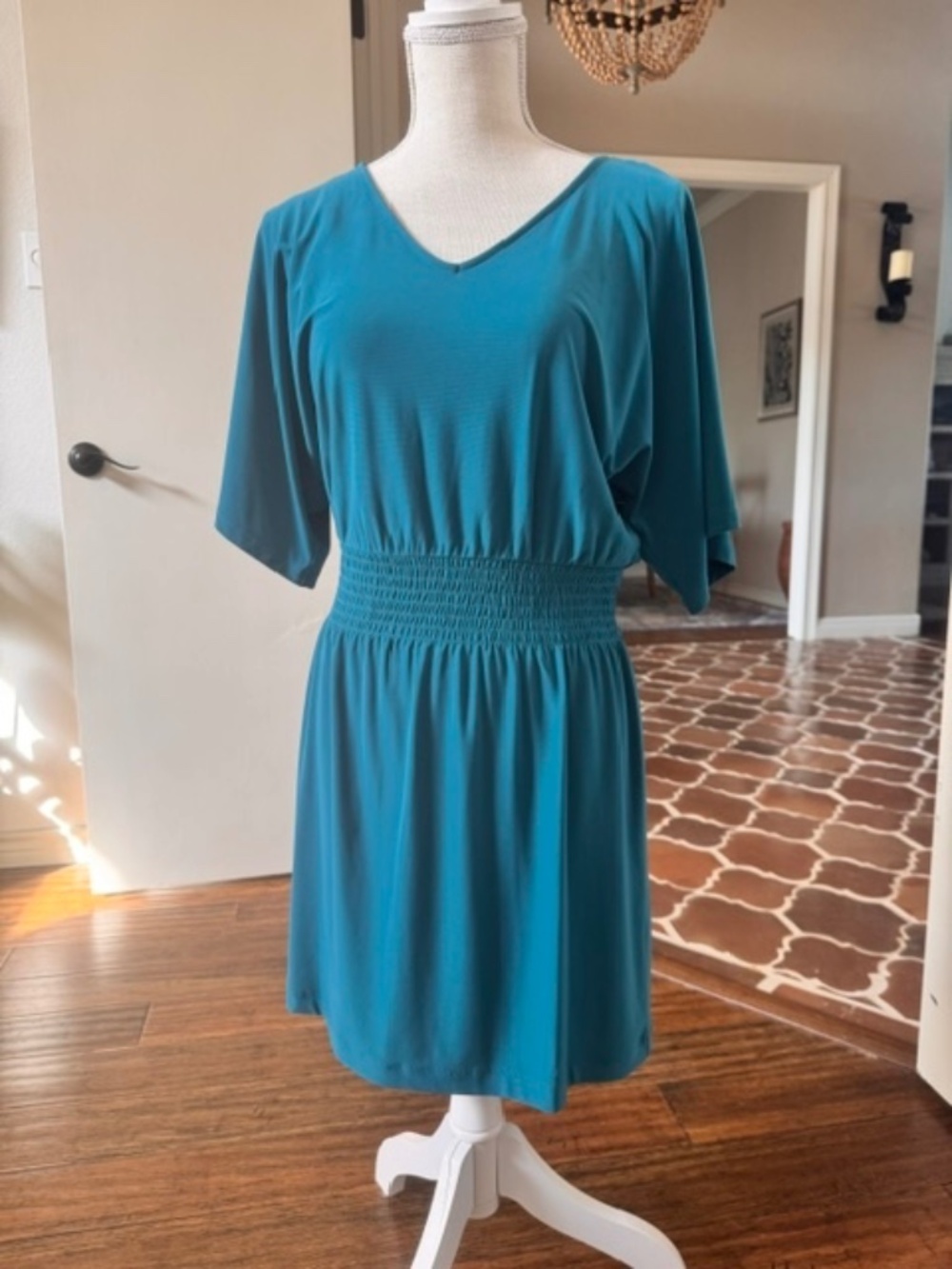 White House Black Market Teal Midi Dress